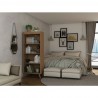 Manhattan Comfort Hampton 4-Tier Bookcase with Solid Wood Legs in Maple Cream