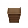 Manhattan Comfort Hampton 4-Tier Bookcase with Solid Wood Legs in Maple Cream Top