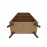 Manhattan Comfort Hampton 4-Tier Bookcase with Solid Wood Legs in Maple Cream Bottom