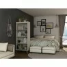 Manhattan Comfort Hampton 4-Tier Bookcase with Solid Wood Legs in Off White - Manhattan Comfort Hampton 4-Tier Bookcase with Solid Wood Legs in Off White