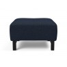 Innovation Living Grand D.E.L. Ottoman in Black Wood Legs and Mixed Dance Blue - Front