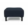 Innovation Living Grand D.E.L. Ottoman in Black Wood Legs and Mixed Dance Blue - Front - Innovation Living Grand D.E.L. Ottoman in Black Wood Legs and Mixed Dance Blue - Front