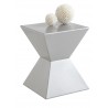 SUNPAN Rocco End Table - White with Decor On Top