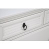 Alpine Furniture Winchester 7 Drawer Dresser, White - Closeup Angle