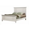 Alpine Furniture Winchester Queen Shutter Panel Bed in White - Angled