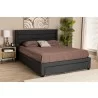 Baxton Studio Braylon Mid-Century Modern Transitional Charcoal Grey Fabric and Dark Brown Finished Wood Queen Size 3-Drawer Storage Platform Bed - Lifestyle - Baxton Studio Braylon Mid-Century Modern Transitional Charcoal Grey Fabric and Dark Brown Finished Wood Queen Size 3-Drawer Storage Platform Bed - Lifestyle