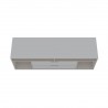 Manhattan Comfort Rockefeller 62.99 TV Stand with Metal Legs and 2 Drawers in White Top