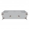 Manhattan Comfort Rockefeller 62.99 TV Stand with Metal Legs and 2 Drawers in White Bottom