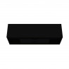 Manhattan Comfort Rockefeller 62.99 TV Stand with Metal Legs and 2 Drawers in Black Top