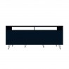 Manhattan Comfort Rockefeller 62.99 TV Stand with Metal Legs and 2 Drawers in Tatiana Midnight Blue Back