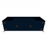 Manhattan Comfort Rockefeller 62.99 TV Stand with Metal Legs and 2 Drawers in Tatiana Midnight Blue Bottom