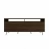 Manhattan Comfort Rockefeller 62.99 TV Stand with Metal Legs and 2 Drawers in Brown Back - Manhattan Comfort Rockefeller 62.99 TV Stand with Metal Legs and 2 Drawers in Brown Back