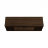 Manhattan Comfort Rockefeller 62.99 TV Stand with Metal Legs and 2 Drawers in Brown Top