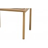 Baxton Studio Dewitt Japandi Light Brown Finished Wood and Gold Metal 2-Drawer End Table - Base Angle