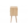 Baxton Studio Emmett Mid-Century Modern Light Brown Finished Wood 1-Drawer End Table - Side Angle