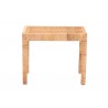 Baxton Studio Abelia Modern Bohemian Natural Rattan and Mahogany Wood Long Accent Bench in Small - Front Angle