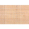 Baxton Studio Abelia Modern Bohemian Natural Rattan and Mahogany Wood Long Accent Bench in Large - Closeup Top Angle