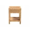 Baxton Studio Adelia Modern Bohemian Natural Rattan and Mahogany Wood 1-Drawer Nightstand - Back Angle - Baxton Studio Adelia Modern Bohemian Natural Rattan and Mahogany Wood 1-Drawer Nightstand - Back Angle