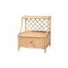 Baxton Studio Lalo Modern Bohemian Natural Brown Rattan 1-Drawer Nightstand - Front Side Angle - Baxton Studio Lalo Modern Bohemian Natural Brown Rattan 1-Drawer Nightstand - Front Side Angle