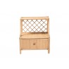Baxton Studio Lalo Modern Bohemian Natural Brown Rattan 1-Drawer Nightstand - Front Angle