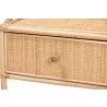 Baxton Studio Lalo Modern Bohemian Natural Brown Rattan 1-Drawer Nightstand - Closeup Angle - Baxton Studio Lalo Modern Bohemian Natural Brown Rattan 1-Drawer Nightstand - Closeup Angle