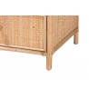 Baxton Studio Lalo Modern Bohemian Natural Brown Rattan 1-Drawer Nightstand - Base Angle