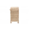 Baxton Studio Magni Modern Bohemian Natural Brown Rattan 1-Drawer Nightstand - Side Angle