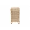 Baxton Studio Magni Modern Bohemian Natural Brown Rattan 1-Drawer Nightstand - Side Angle - Baxton Studio Magni Modern Bohemian Natural Brown Rattan 1-Drawer Nightstand - Side Angle