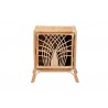 Baxton Studio Danna Modern Bohemian Natural Brown Rattan Nightstand - Front Angle