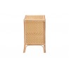 Baxton Studio Danna Modern Bohemian Natural Brown Rattan Nightstand - Side Angle