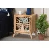 Baxton Studio Danna Modern Bohemian Natural Brown Rattan Nightstand - Lifestyle - Baxton Studio Danna Modern Bohemian Natural Brown Rattan Nightstand - Lifestyle