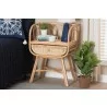 Baxton Studio Panchali Modern Bohemian Natural Brown Rattan Nightstand - Lifestyle - Baxton Studio Panchali Modern Bohemian Natural Brown Rattan Nightstand - Lifestyle