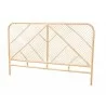 Baxton Studio Walid Modern Bohemian Natural Brown Rattan Queen Size Standalone Headboard - Front Side Angle - Baxton Studio Walid Modern Bohemian Natural Brown Rattan Queen Size Standalone Headboard - Front Side Angle