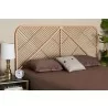Baxton Studio Walid Modern Bohemian Natural Brown Rattan Queen Size Standalone Headboard - Lifestyle - Baxton Studio Walid Modern Bohemian Natural Brown Rattan Queen Size Standalone Headboard - Lifestyle