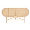 Baxton Studio Reegan Modern Bohemian Natural Brown Rattan Queen Size Standalone Headboard - Front Angle