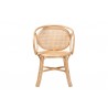 Baxton Studio Palesa Modern Bohemian Natural Brown Rattan Dining Chair - Front Angle