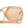 Baxton Studio Palesa Modern Bohemian Natural Brown Rattan Dining Chair - Seat Closeup Top Angle