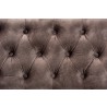 Baxton Studio Cherene Modern Farmhouse Chocolate Velvet Fabric and Dark Brown Finished Wood Bench - Seat Closeup Top Angle