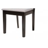 Baxton Studio Olympia Modern Grey Fabric and Espresso Brown Finished Wood 7-Piece Dining Set - Table in Front Side Base Angle