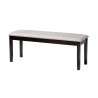 Baxton Studio Olympia Modern Grey Fabric and Espresso Brown Finished Wood 6-Piece Dining Set - Bench in Front Side Angle
