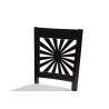 Baxton Studio Olympia Modern Grey Fabric and Espresso Brown Finished Wood 5-Piece Dining Set - Seat in Top Angle
