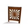 Baxton Studio Olympia Modern Grey Fabric and Walnut Brown Finished Wood Dining Chair - Set of Two - Closeup Top  Angle