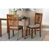 Baxton Studio Olympia Modern Grey Fabric and Walnut Brown Finished Wood Dining Chair - Set of Two - Lifestyle - Baxton Studio Olympia Modern Grey Fabric and Walnut Brown Finished Wood Dining Chair - Set of Two - Lifestyle