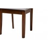 Baxton Studio Deanna Modern Grey Fabric and Walnut Brown Finished Wood 6-Piece Dining Set - Seat in Closeup Base Angle