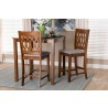 Baxton Studio Florencia Modern Grey Fabric and Walnut Brown Finished Wood Counter Stool - Set of Two - Lifdestyle