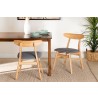 Baxton Studio Ulyana Mid-Century Grey Fabric and Natural Brown Finished Wood 2-Piece Dining Chair Set - Lifestyle