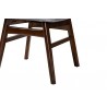 Baxton Studio Ulyana Mid-Century Grey Fabric and Dirty Oak Finished Wood 2-Piece Dining Chair Set - Seat Closeup Base Angle