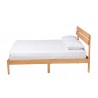Baxton Studio Quincia Japandi Sandy Brown Finished Wood Queen Size Platform Bed - Side Angle
