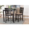 Baxton Studio Olympia Modern Beige Fabric and Espresso Brown Finished Wood Counter Stool - Set of Two - Lifestyle