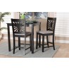 Baxton Studio Olympia Modern Grey Fabric and Espresso Brown Finished Wood Counter Stool - Set of Two - Lifestyle